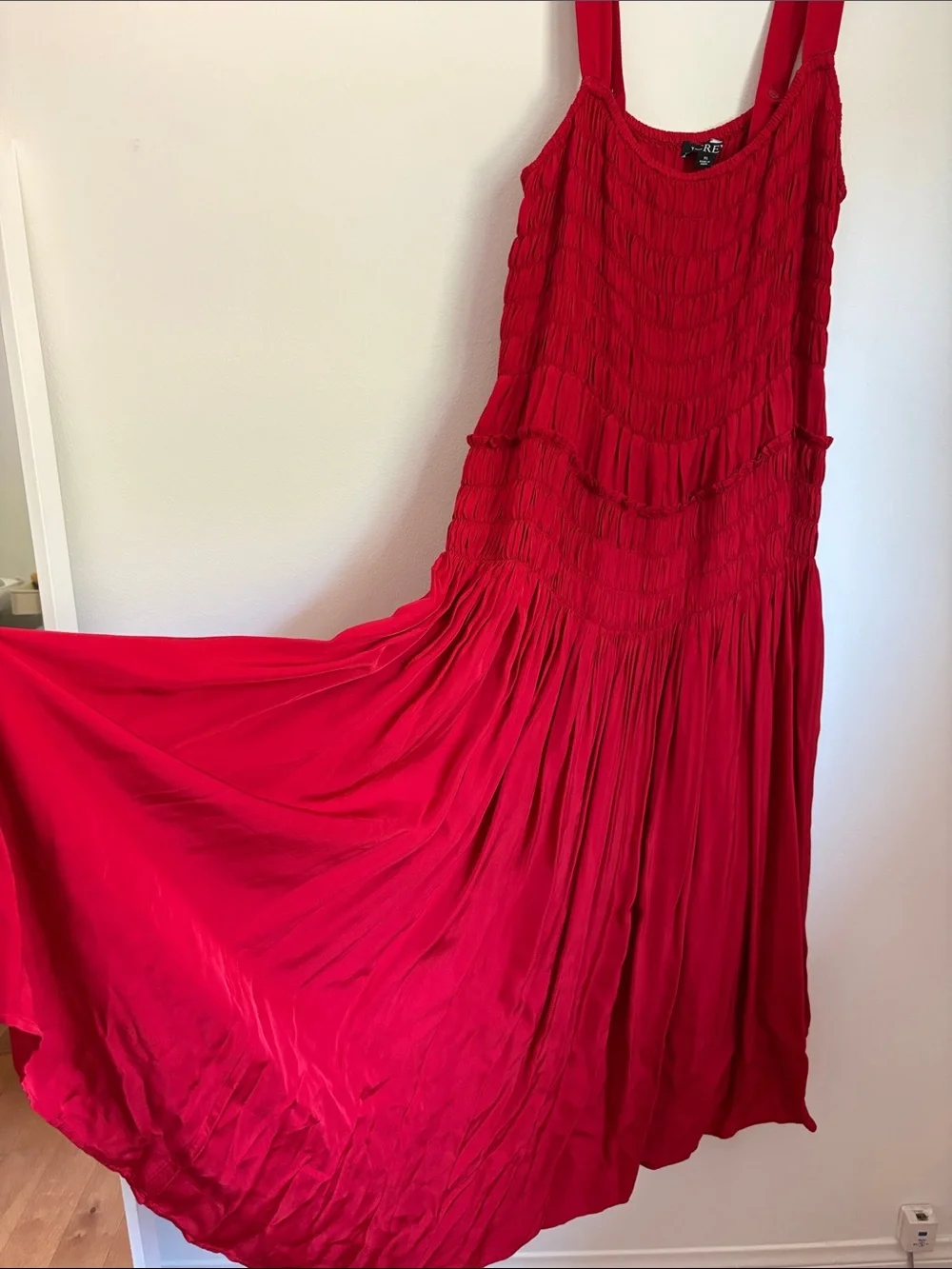 J. Crew Red Maxi Smocked Sundress - Picture 6 of 9